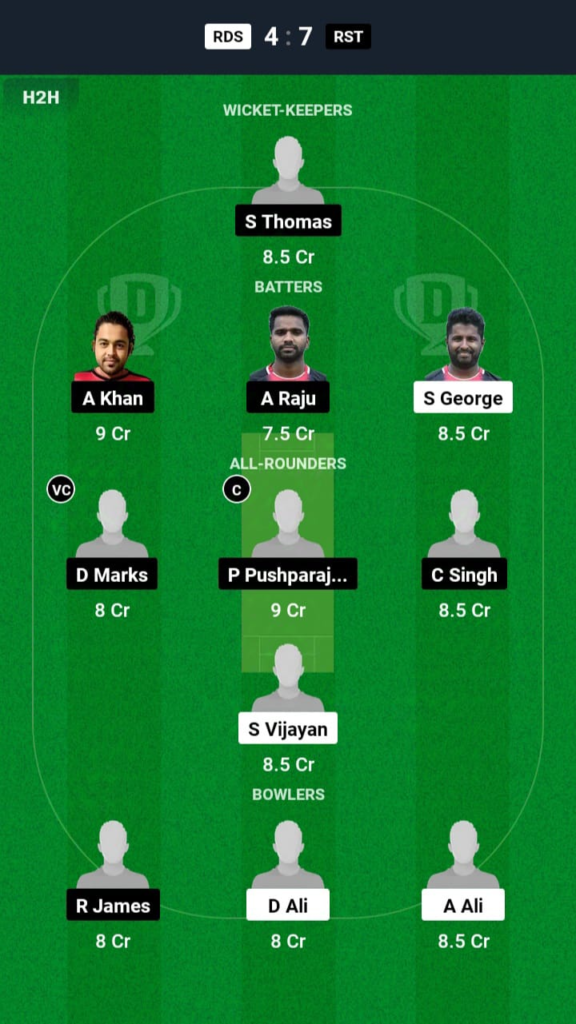 RDS vs RST Dream11