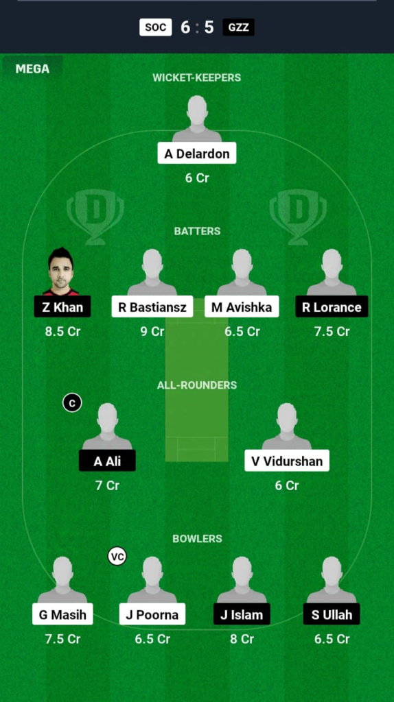 SOC vs GZZ Dream11