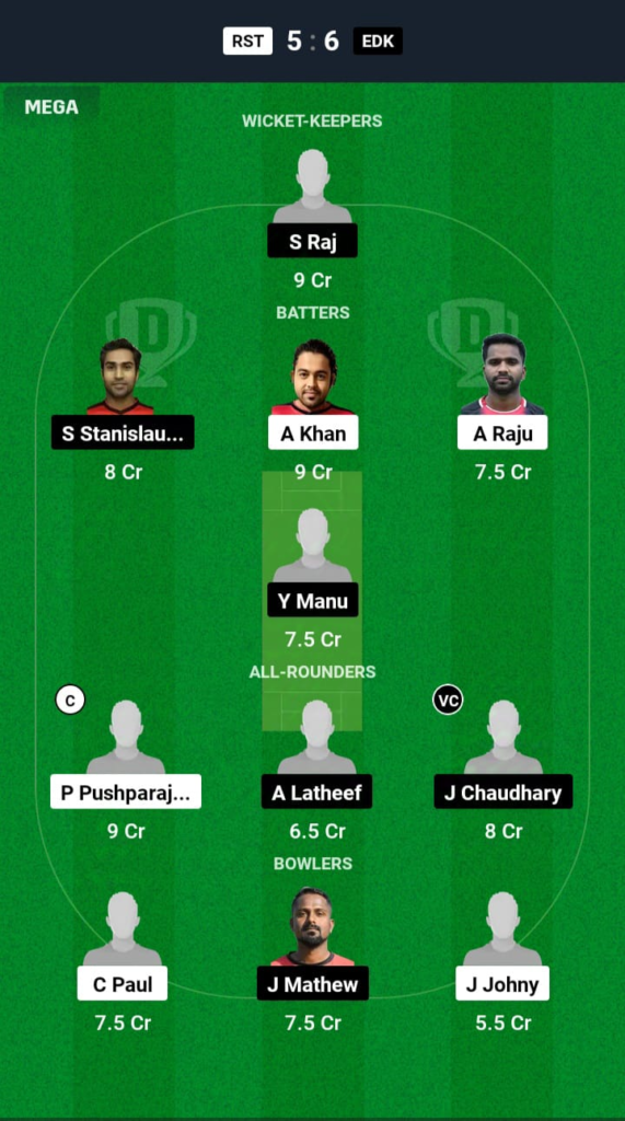 RST vs EDK Dream11