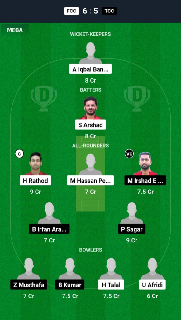 FCC vs TCC Dream11