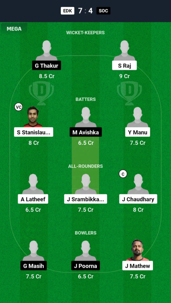 EDK vs SOC Dream11