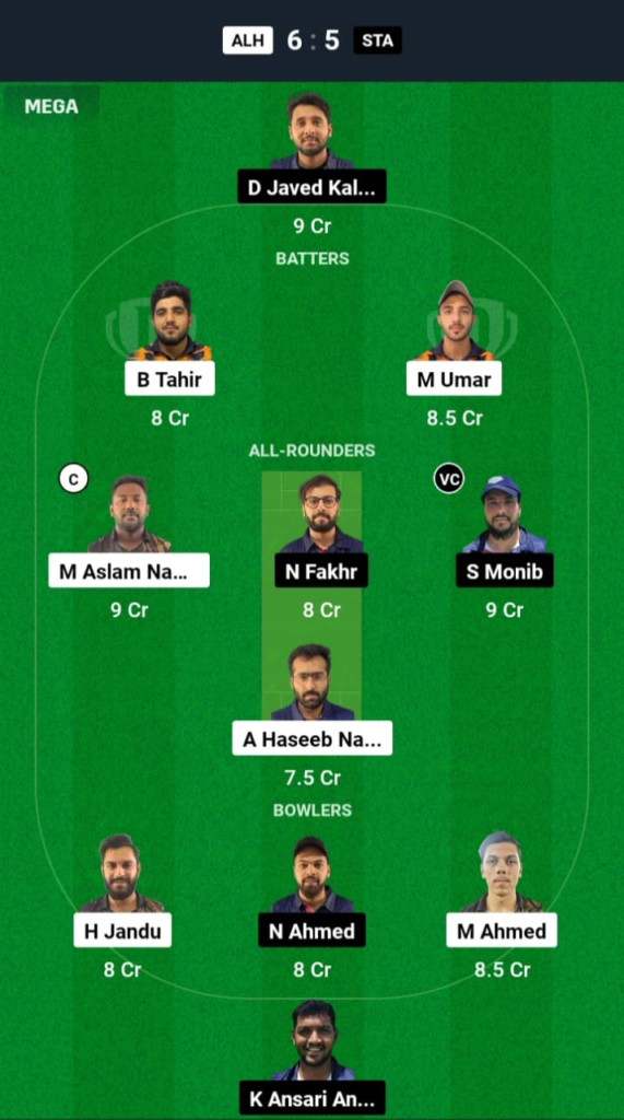 ALH vs STA Dream11 