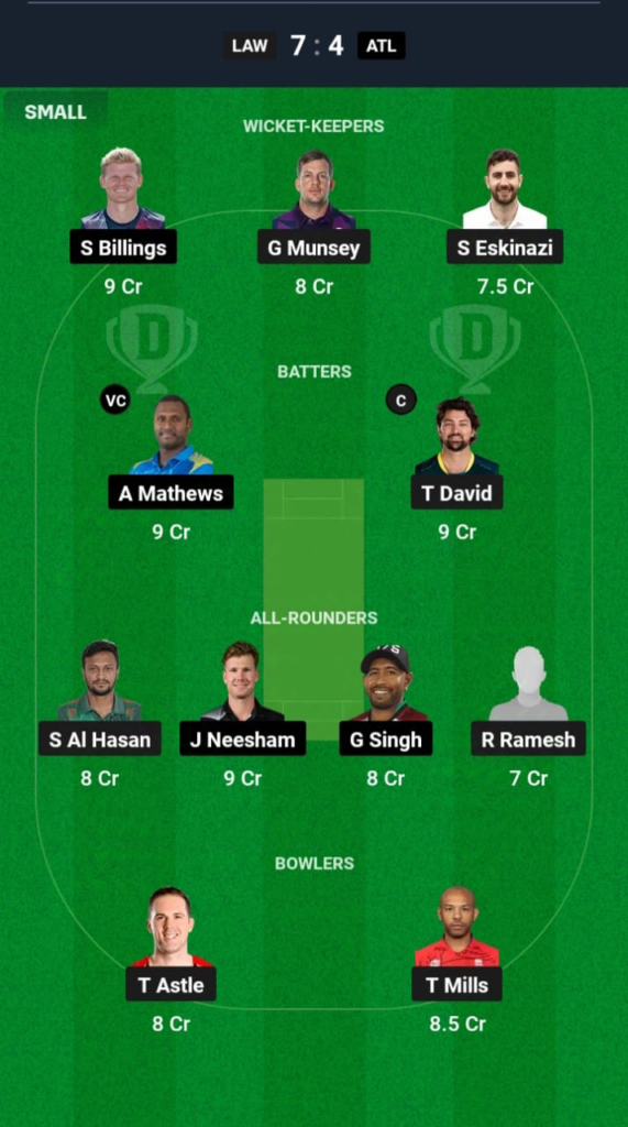 LAW vs ATL Dream11