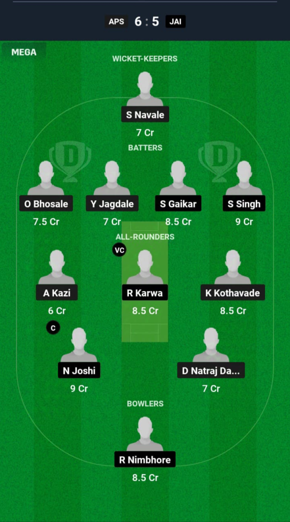 APS vs JAI Dream11