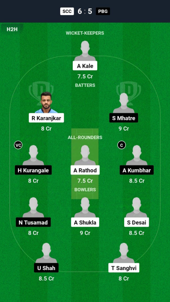 SCC vs PBG Dream11