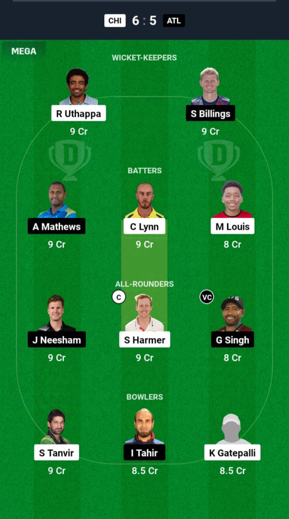 CHI vs ATL Dream11