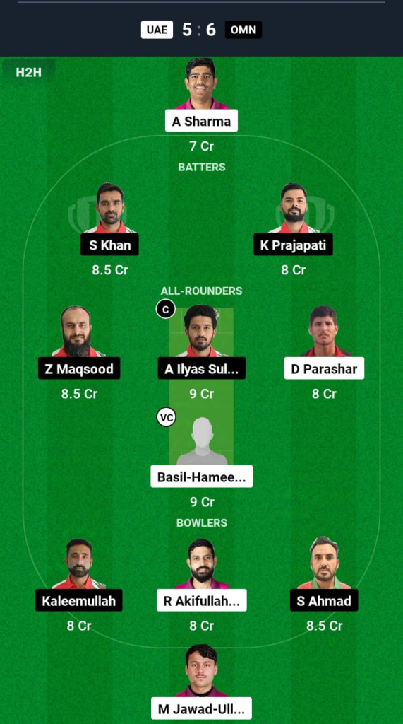 UAE vs OMN Dream11