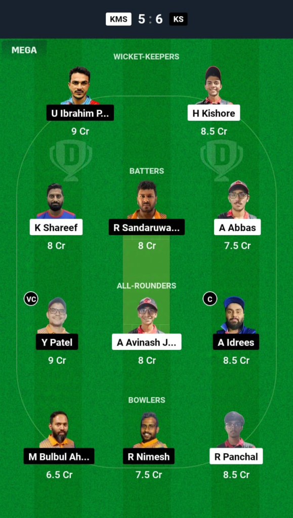 KMS vs KS Dream11