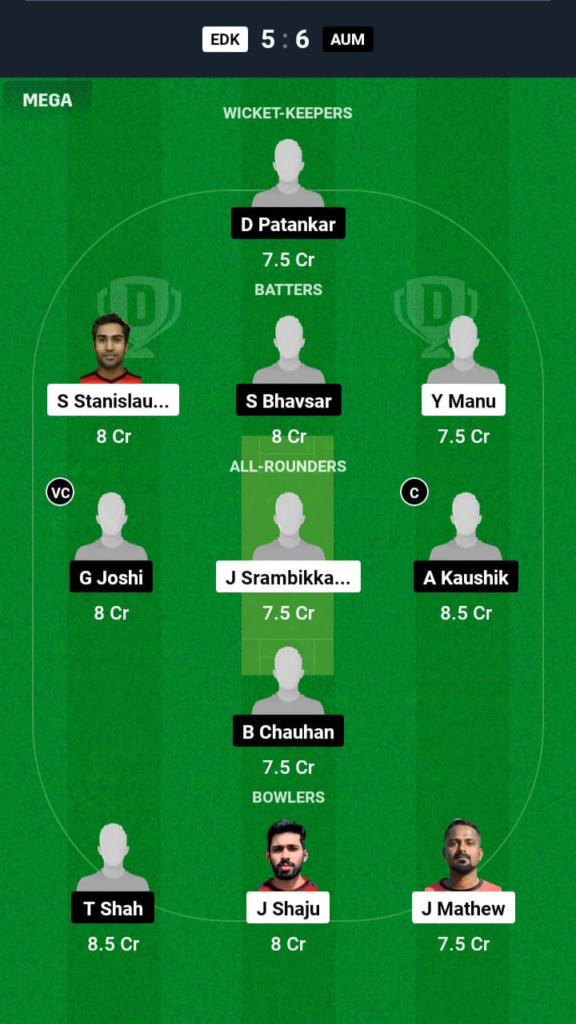 EDK vs AUM Dream11