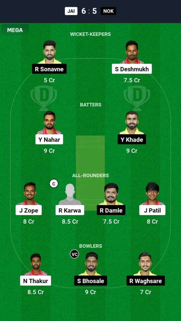 JAI vs NOK Dream11