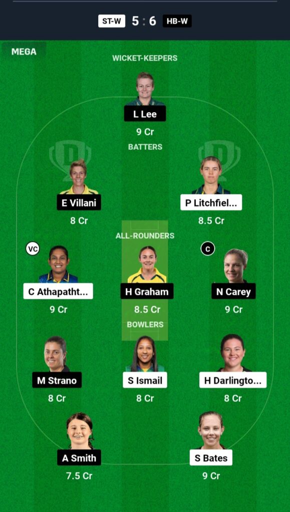 ST-W vs HB-W Dream11