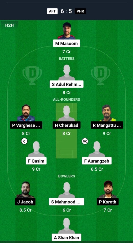 AFT vs PHR Dream11