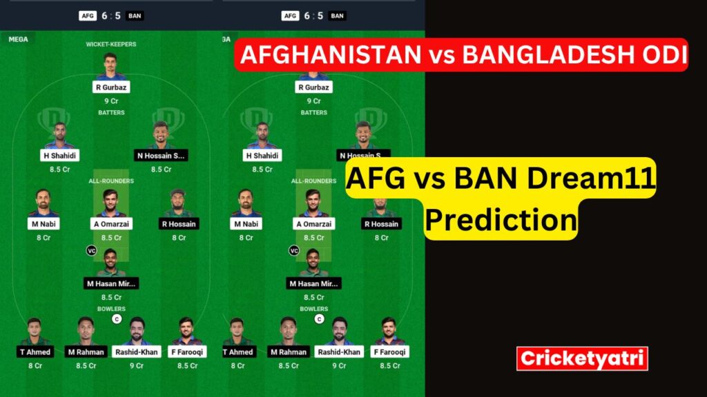 AFG vs BAN Dream11