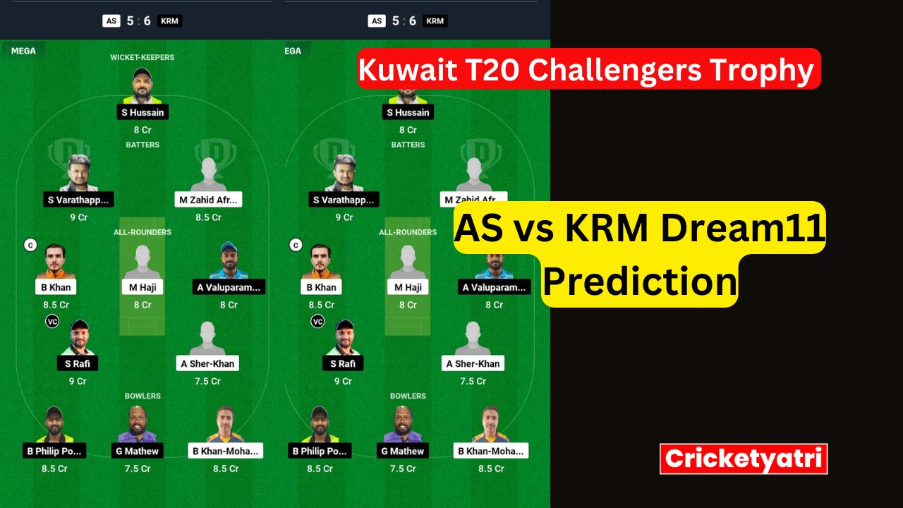 AS vs KRM Dream11