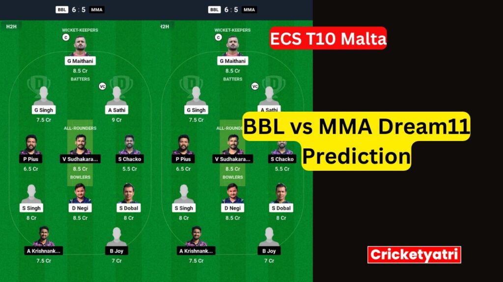 BBL vs MMA Dream11