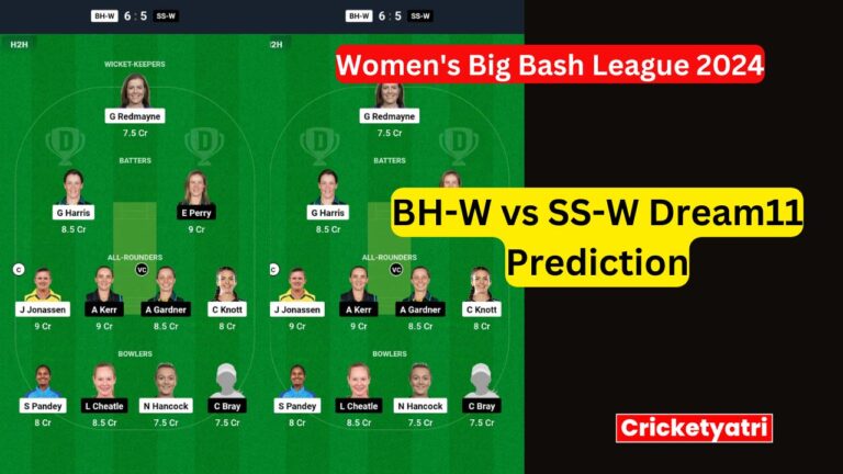 BH-W vs SS-W Dream11