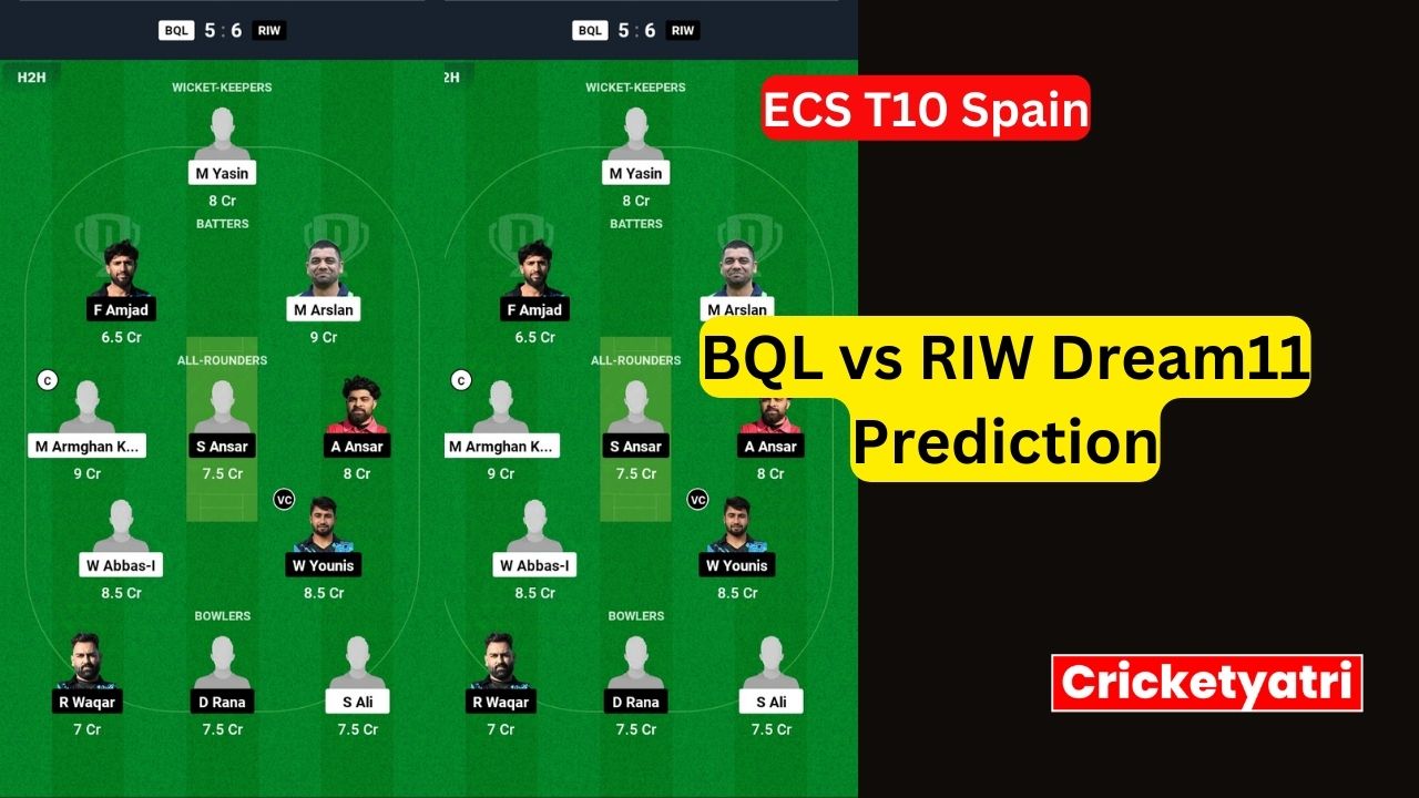 BQL vs RIW Dream11