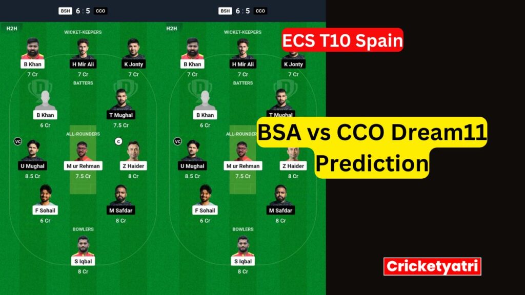 BSA vs CCO Dream11