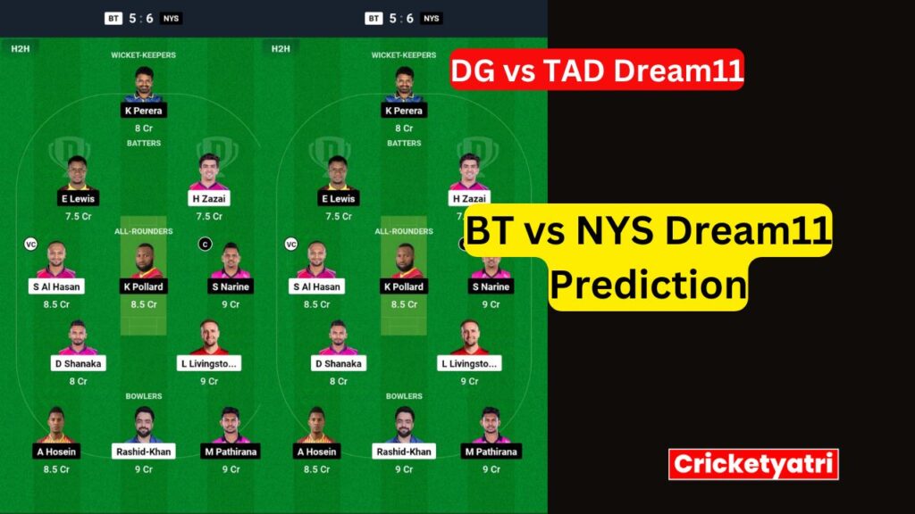 BT vs NYS Dream11