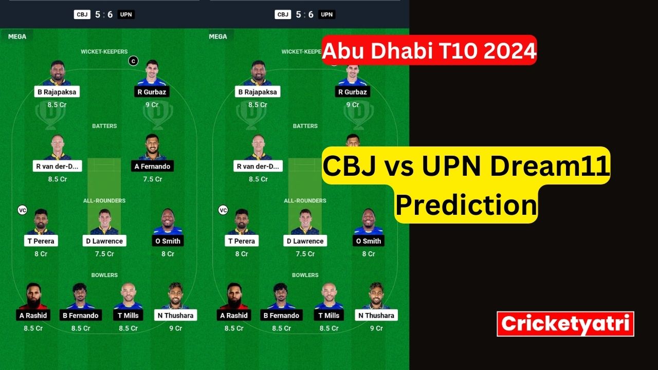 CBJ vs UPN Dream11