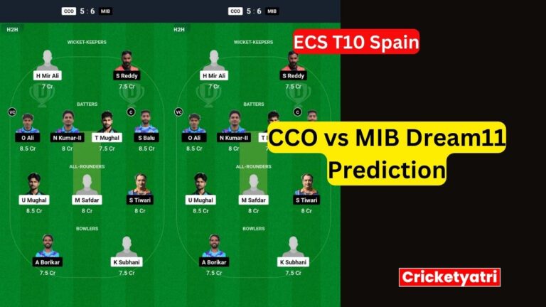 CCO vs MIB Dream11