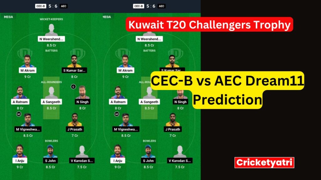 CEC-B vs AEC Dream11