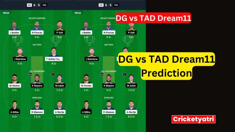 DG vs TAD Dream11