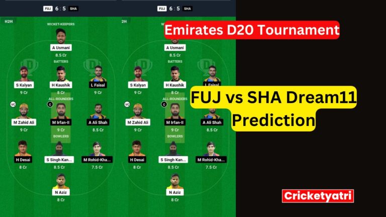 FUJ vs SHA Dream11