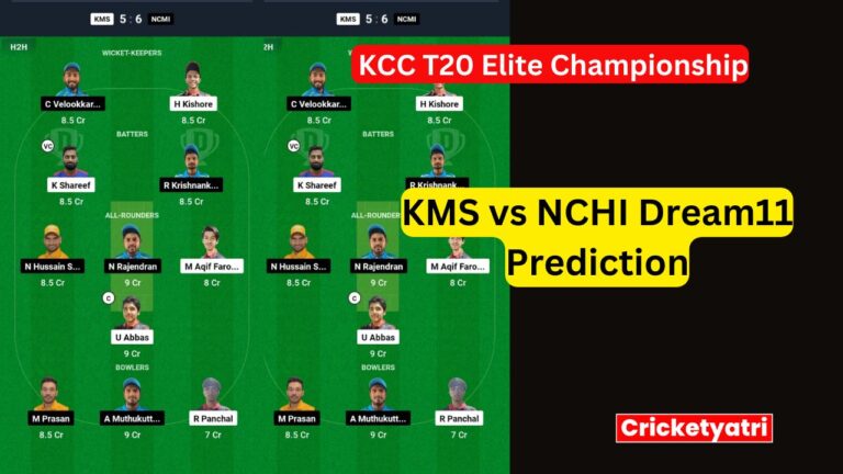 KMS vs NCHI Dream11