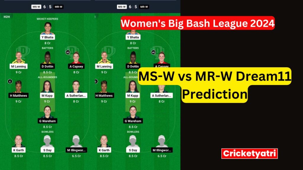 MS-W vs MR-W Dream11