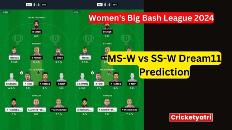 MS-W vs SS-W Dream11