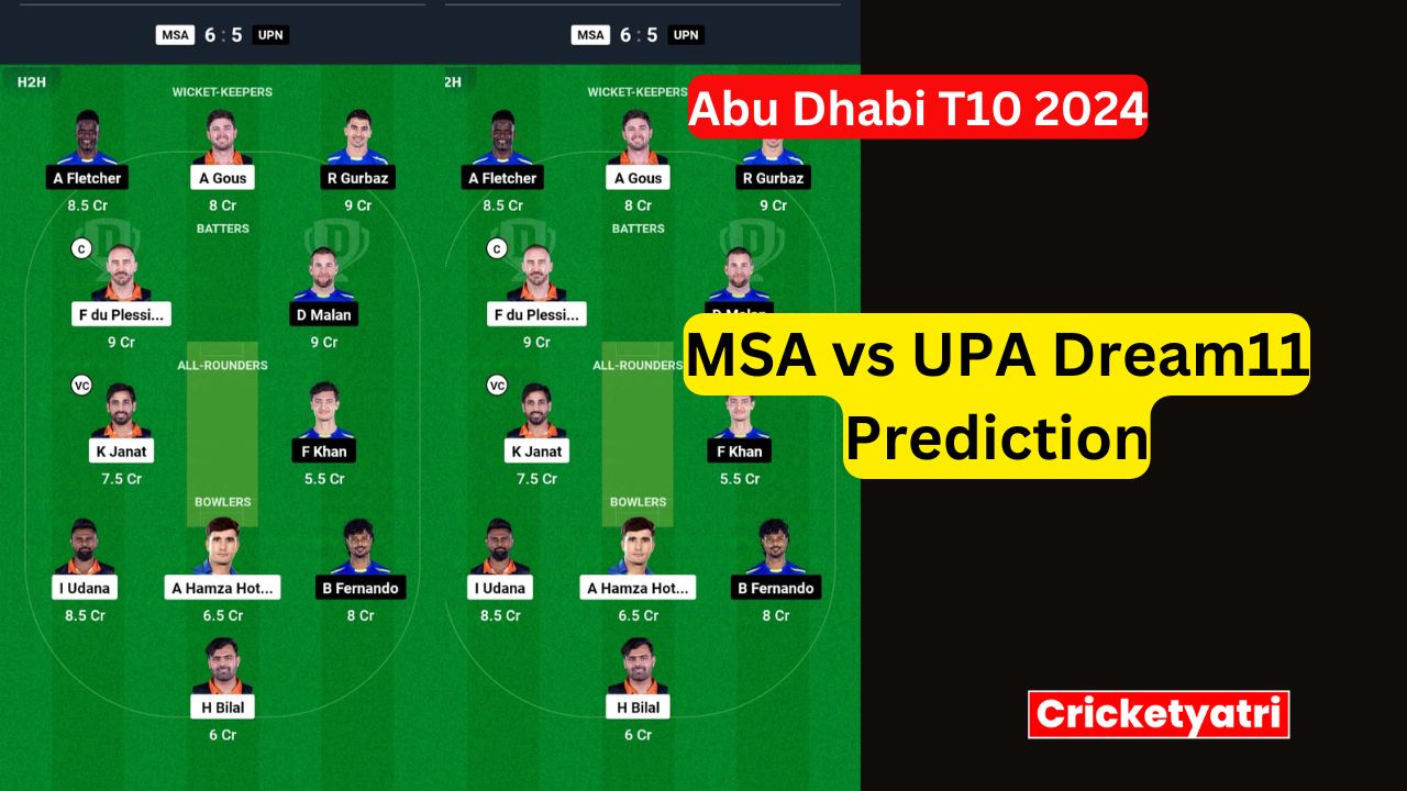 MSA vs UPA Dream11