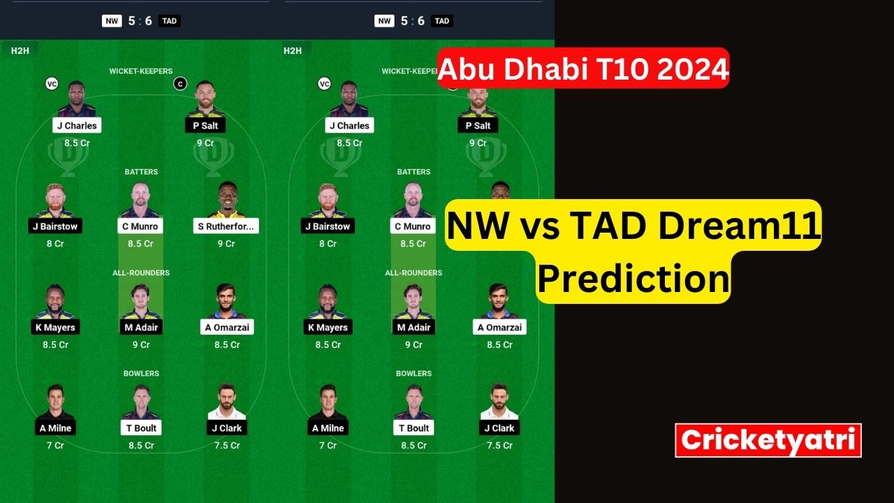 NW vs TAD Dream11