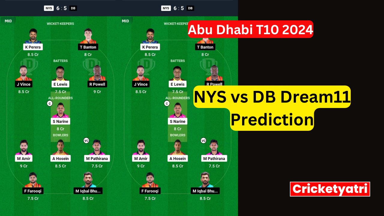 NYS vs DB Dream11