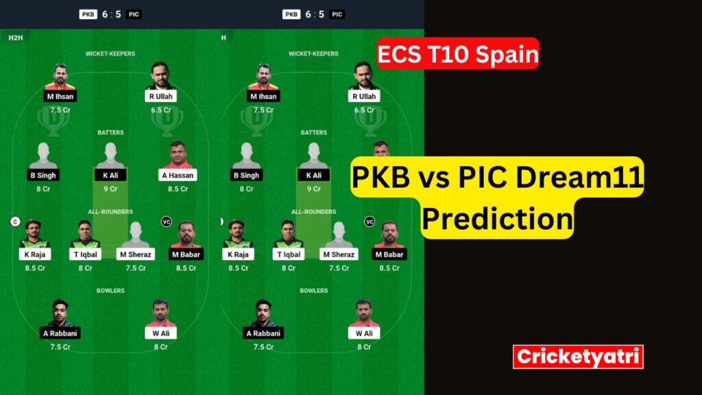 PKB vs PIC Dream11