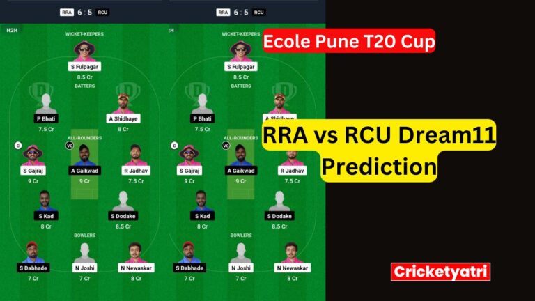 RRA vs RCU Dream11