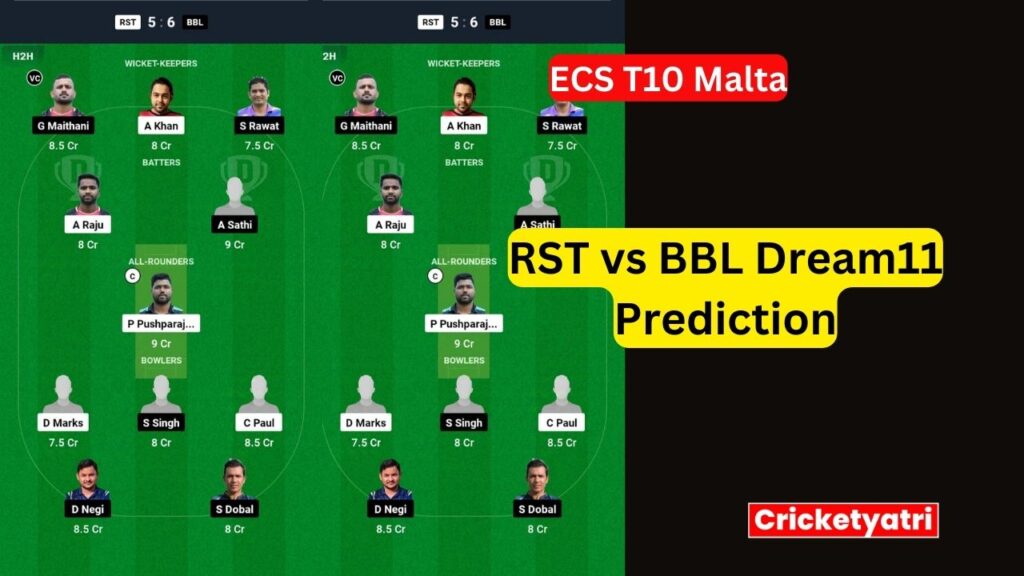 RST vs BBL Dream11