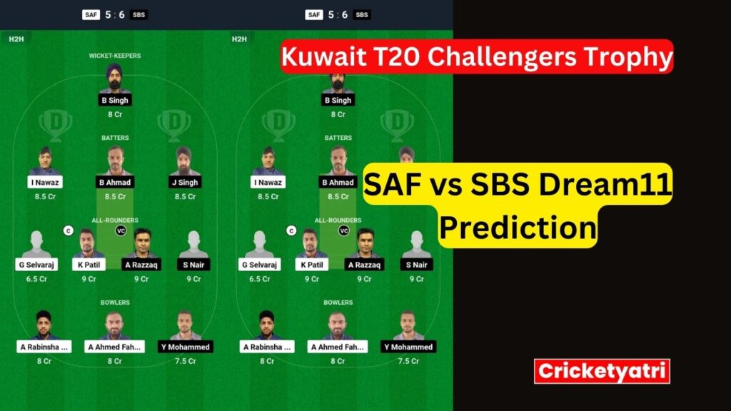 SAF vs SBS Dream11