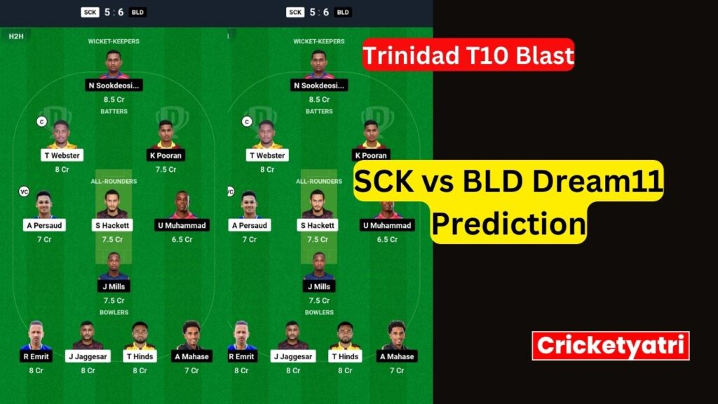 SCK vs BLD Dream11