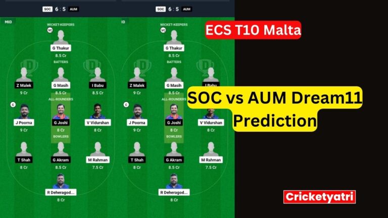 SOC vs AUM Dream11