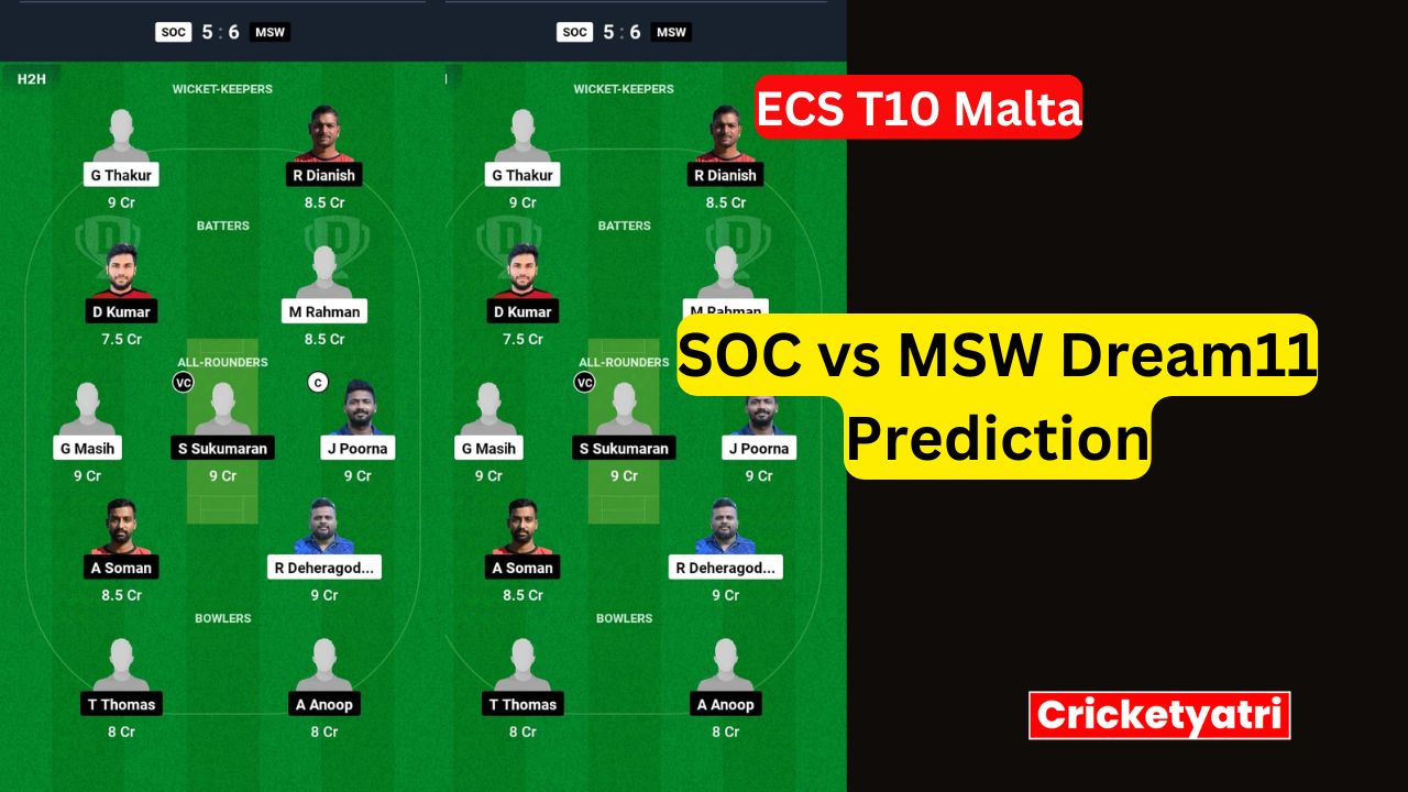 SOC vs MSW Dream11