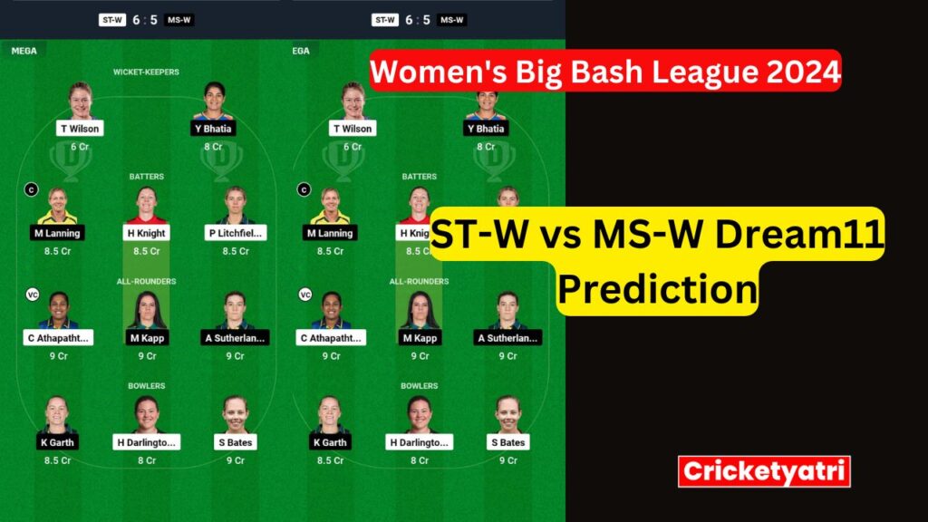 ST-W vs MS-W Dream11