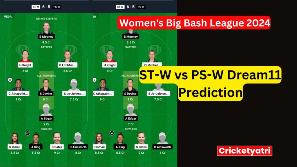 ST-W vs PS-W Dream11