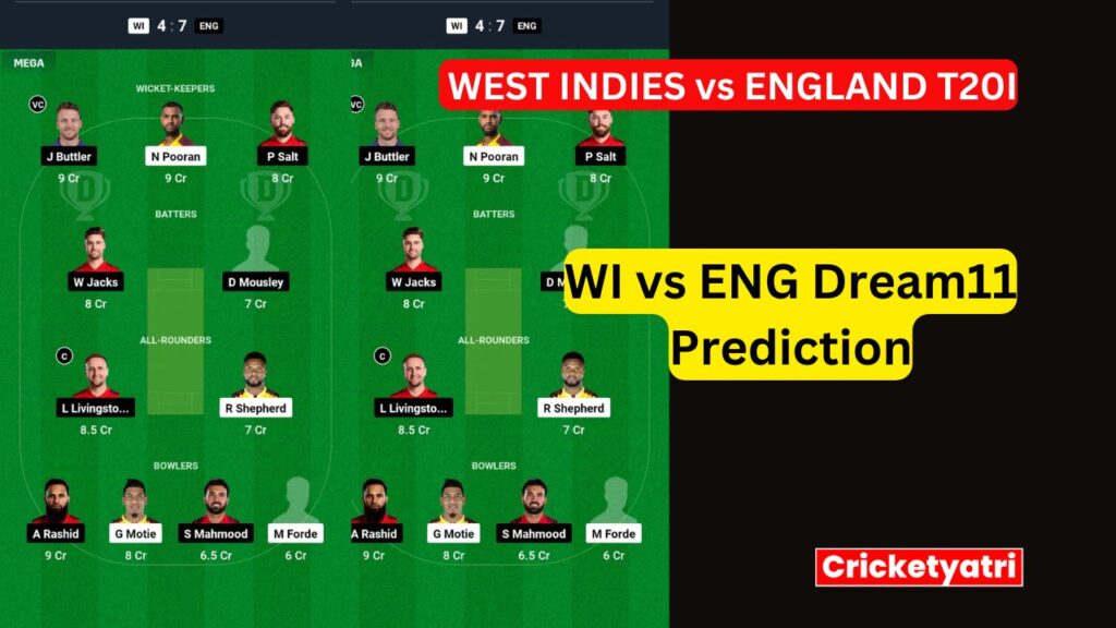 WI vs ENG Dream11