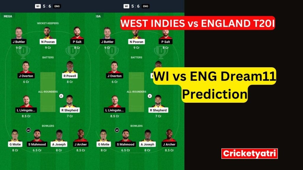 WI vs ENG Dream11