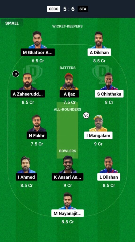 CECC vs STA Dream11