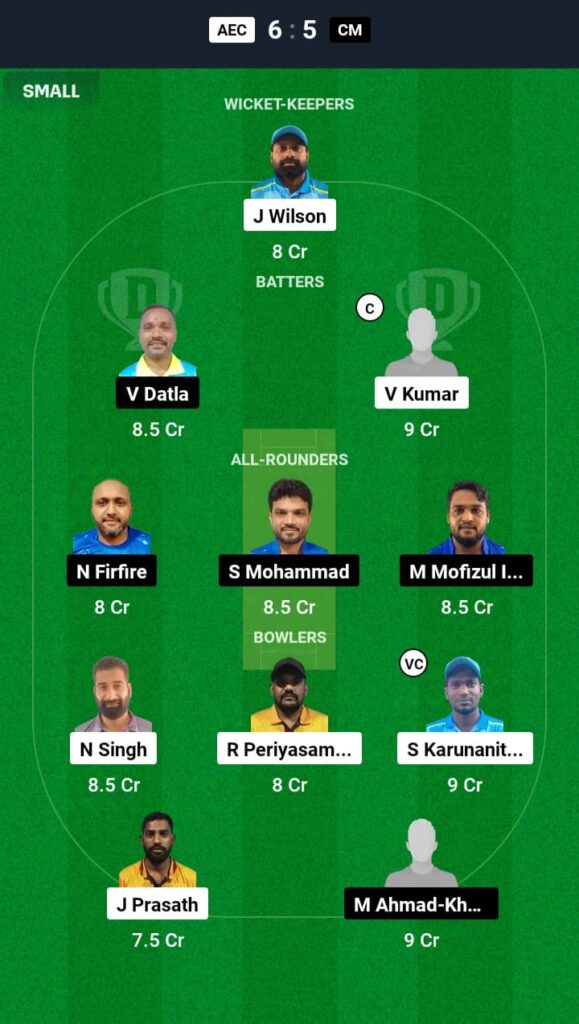 AEC vs CM Dream11