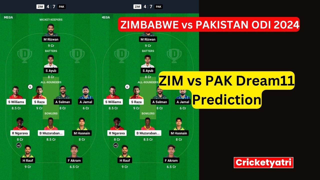 ZIM vs PAK Dream11