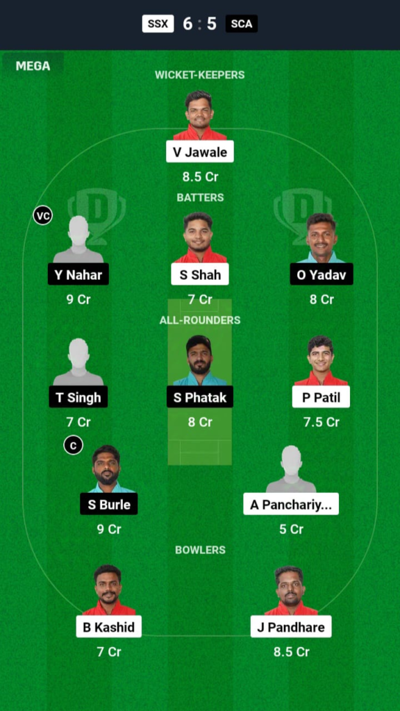 SSX vs SCA Dream11