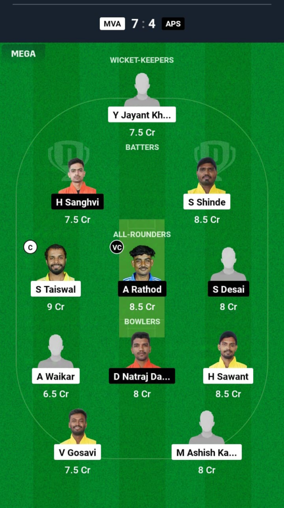 MVA vs APS Dream11